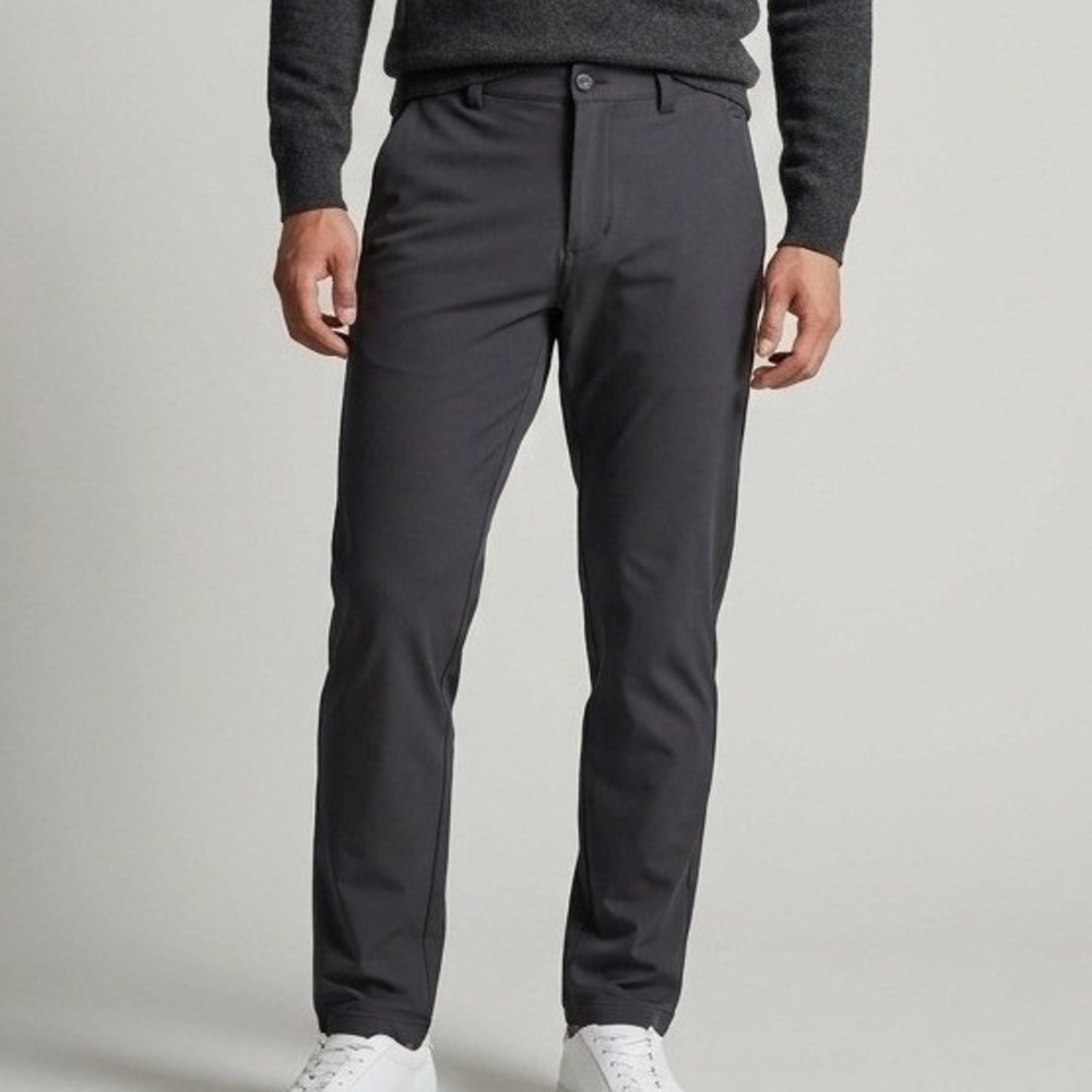 BYLT Premium Basics Everyday Pant 2.0 Slim Fit Mens 33 Dark Gray Tech Commuter‎